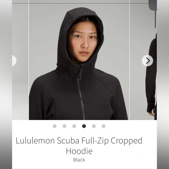 LULULEMON NWT Black Cropped Scuba Jacket size 4 - Picture 4 of 7
